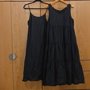 Eileen Fisher Crinkled Silk Dress With Slip, Size Small, VGUC, Chic!